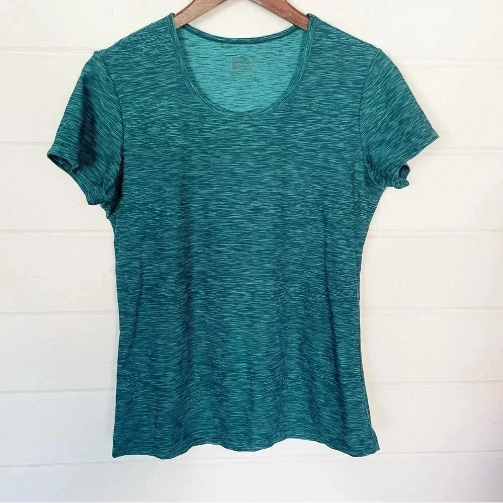 32 Degrees Women’s Scoop Neck Dri-Fit Tee in Heathered Tee Size Large